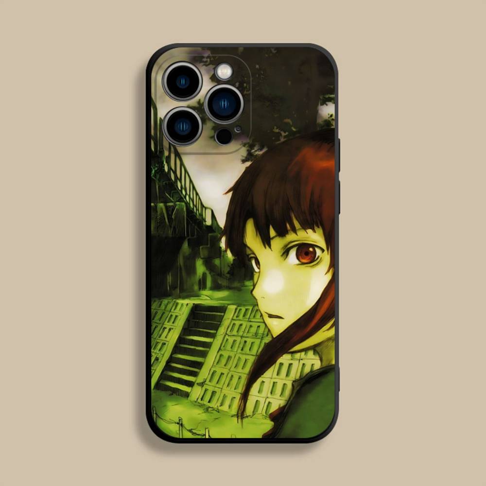 

S-Serial Experiments Lain(1) Phone Case For iPhone 17,16,15,14,13,12,Pro,Max,Plus,E,SE4,Air,Mini Black Soft Cover iPhone17