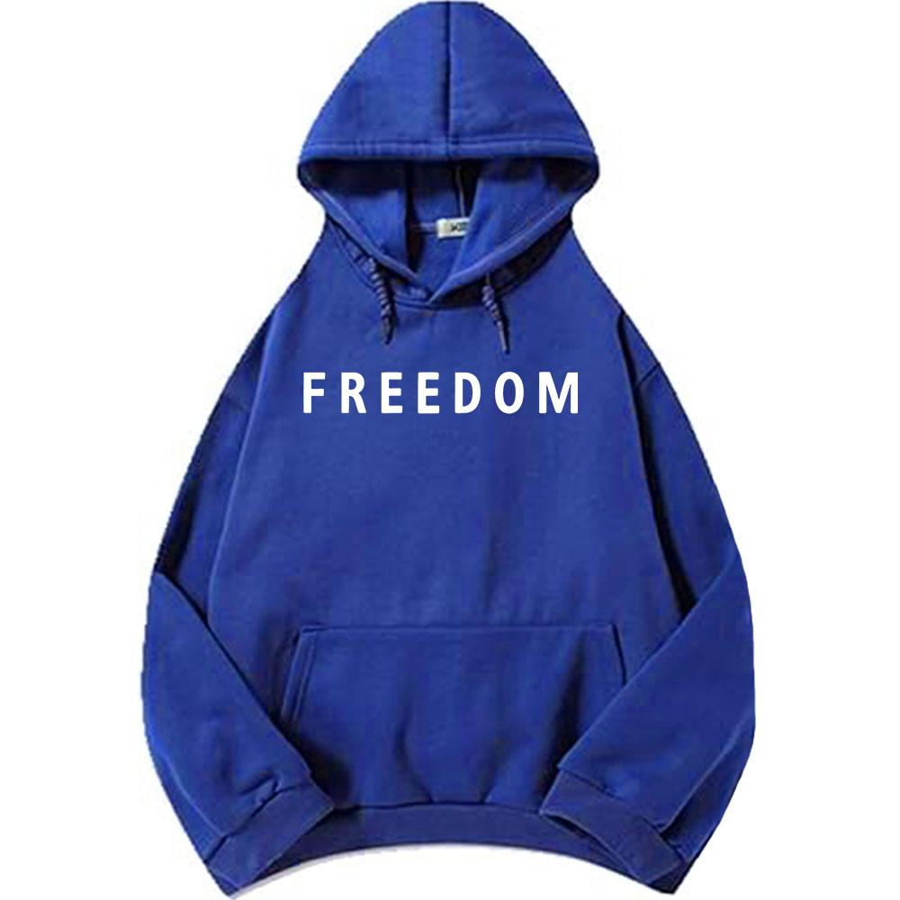Charlie Kirk Freedom Letter Print Hoodies Fashion Unisex Streetwear Long Sleeve Casual Loose Sweatshirts for Men/Women Pullovers