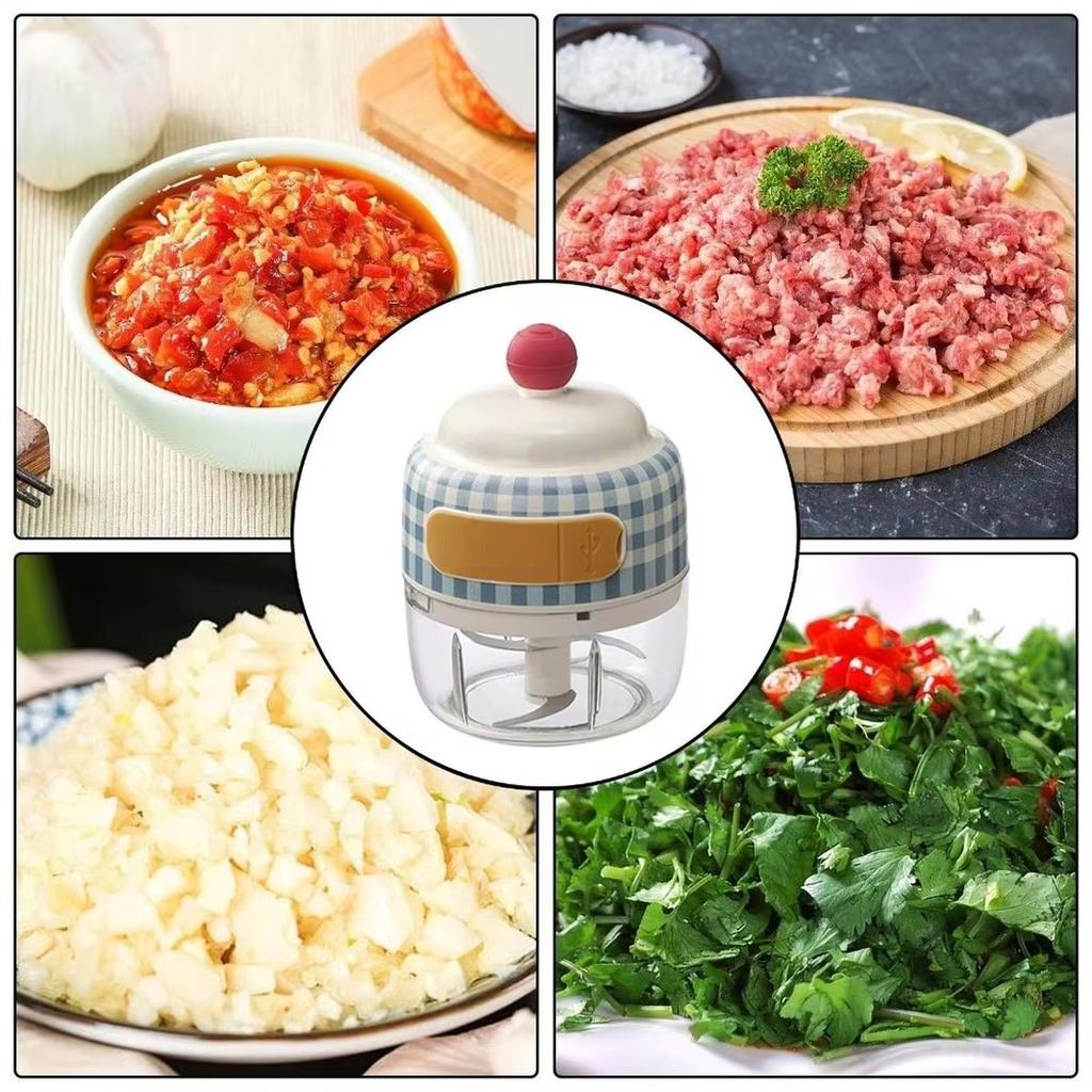 Manual Food Chopper Handheld Garlic Press Mini Vegetable Dicer Multifunctional Food Processor for Home Kitchen Use