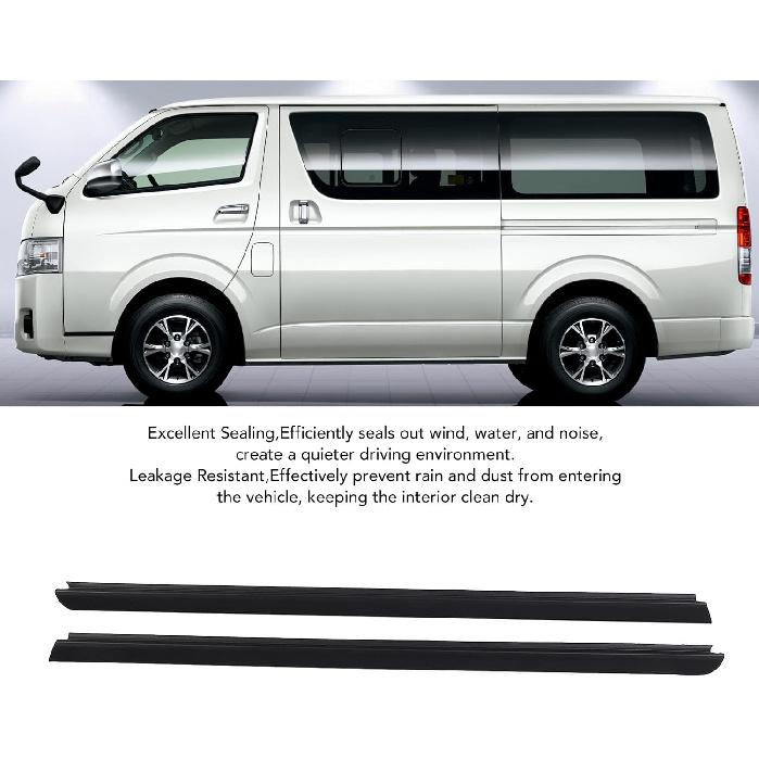 

Window Moulding Trim Weatherstrip Window Seal for Hiace 2005 to 2018, Door Weatherstrip Trim 68162-26040 Seal Belt Wind Anti Leakage