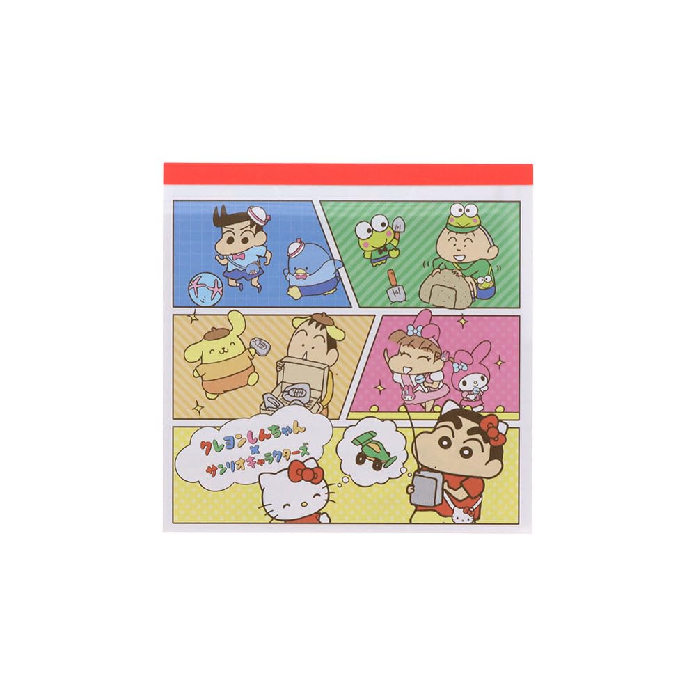 Stationery Crayon Sanrio Characters Merchandise Memo Pad Square Kasukabe Defense Force S2850397 Sun-Star Shin-chan