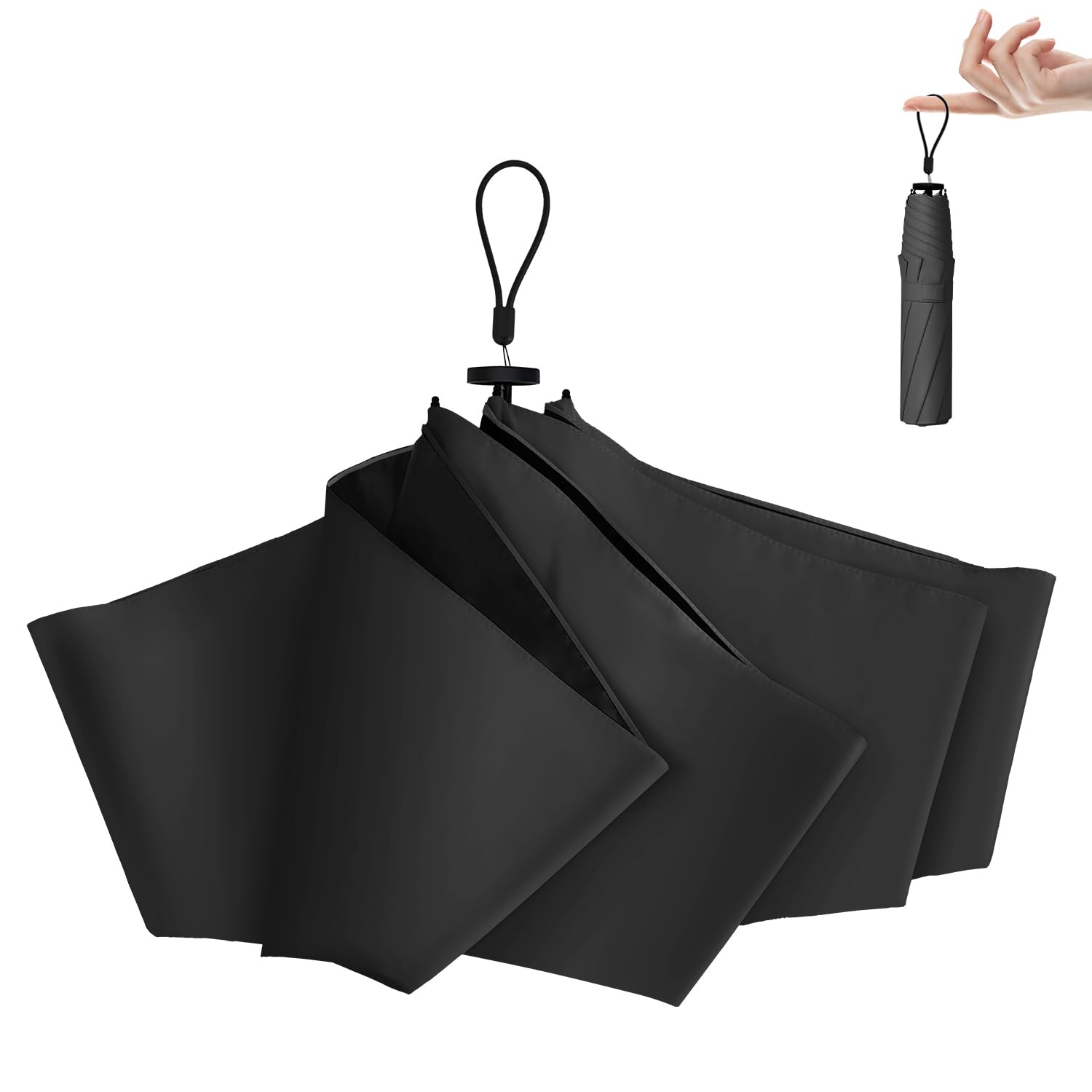 

Летняя модель складного зонта от солнца с полной защитой от УФ-лучей и тепла, соответствует JIS, для солнца и УФ-излучения, ветрозащитный и портативный для мужчин, включает чехол для хранения чёрный