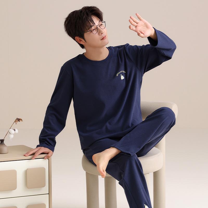 

Мужской комплект пижамы с длинным рукавом и толстой флисовой подкладкой для осени и зимы 2XL