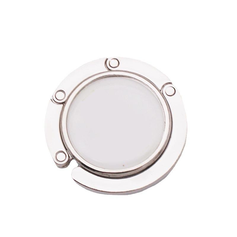 Portable Metal Round Handbag Hook with European and American Style – Customizable Epoxy Logo