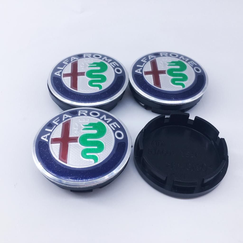 10Pcs 56mm Black Wheel Hub Caps for Alfa Romeo GTAM Giulietta Mito Brera Giulia - Car Wheel Logo Modification Decoration Covers