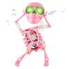 Yousheng Kinder Aufziehbares Tanzendes Skelett Spielzeug mit LED-Licht Halloween Elektrisches 3D Schwingendes Gelenkskelett Federwerk Spielzeug Schreibtischdekoration