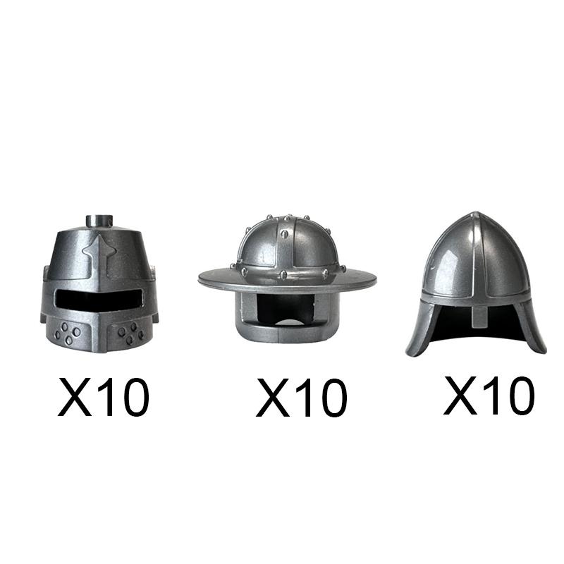 MOC Bausteine Mittelalter Ritter Soldat Actionfiguren Waffen Zubehör Schwert Speer Umhang Weste Helm Rüstung Geschenk Spielzeug Stein