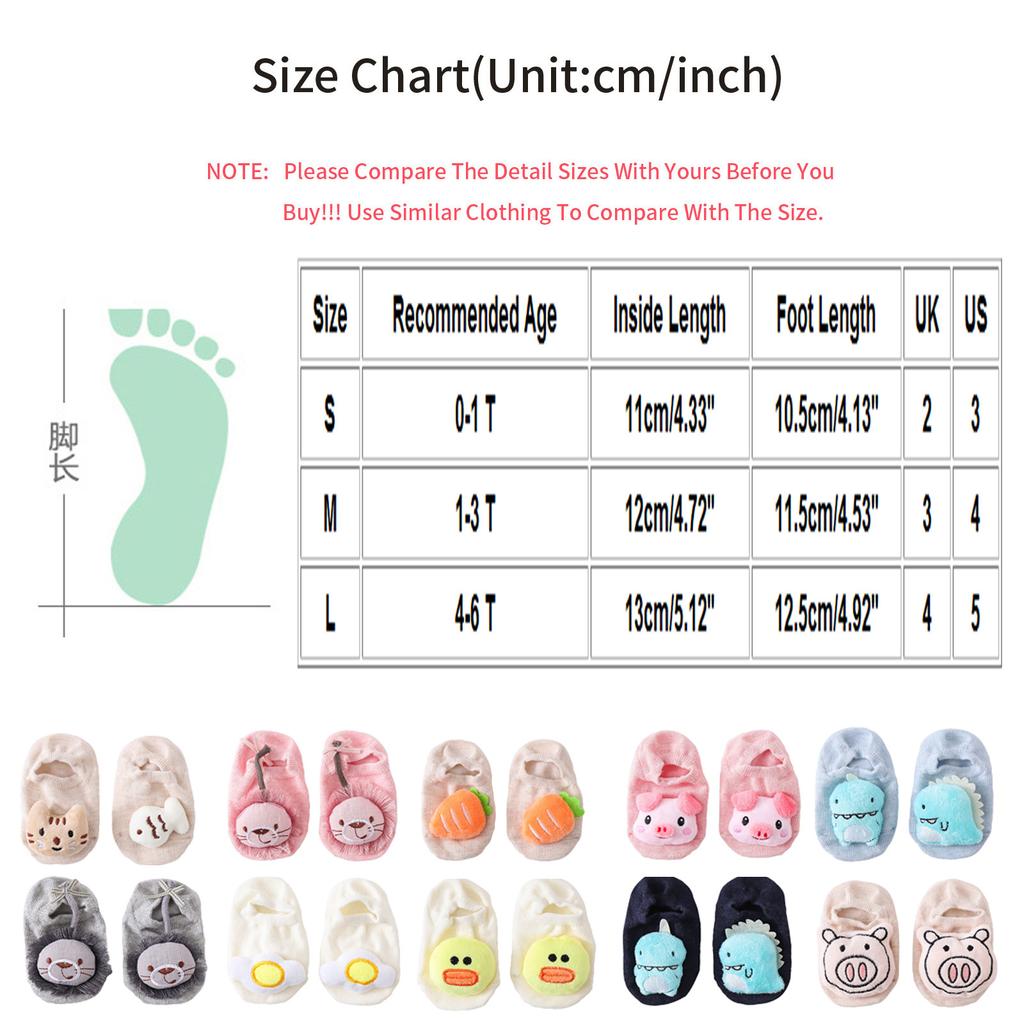 Newborn Baby Cartoon Newborn Baby Girls Boys Anti-Slip Socks Slipper Shoes Boots