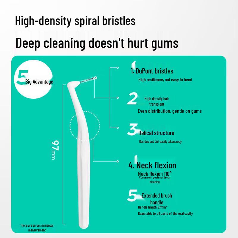 meyarn Orthodontic L-Shaped Interdental Brush (10-Pack)