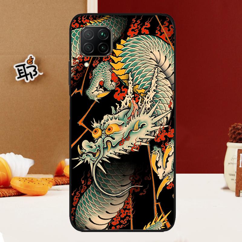 Chinese Style Crane Dragon For Huawei Nova 12s 12i 7i 8i 11i 11 9 10 SE Y60 Y61 Y70 Y72 Y73 Y90 Y91 P30 P40 Lite Case