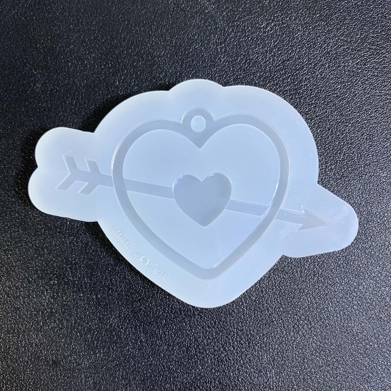 11-styles Love- Keychain Combination Ornament Mold Epoxy Resin Jewelry Mold Resin Casting Pendant Mold Suitable for Diy