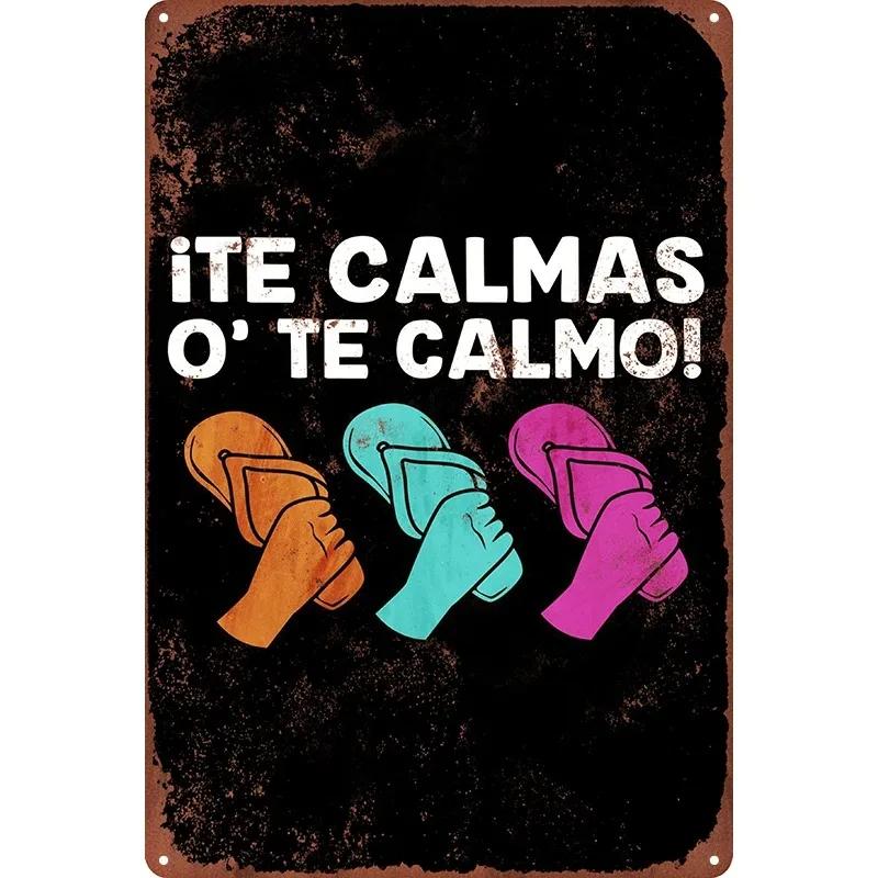 Spanish Words Metal Tin Signs for Bedroom Cafe Shop Home Room Wall Decorative Plaques Iron Plate Art Paintings Hanging Pictures