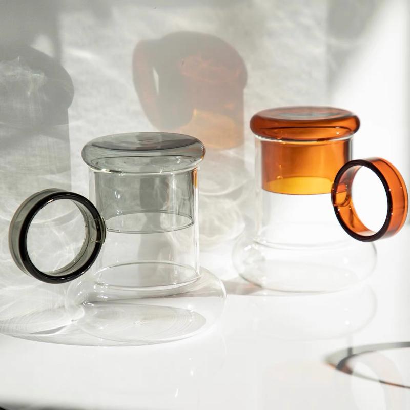 Heat Resistant Cold Kettle Handle Teapot with Lid Glass Cup Water Pot Water Cup Kettle Teapots Pitcher Drinkware Water Jug