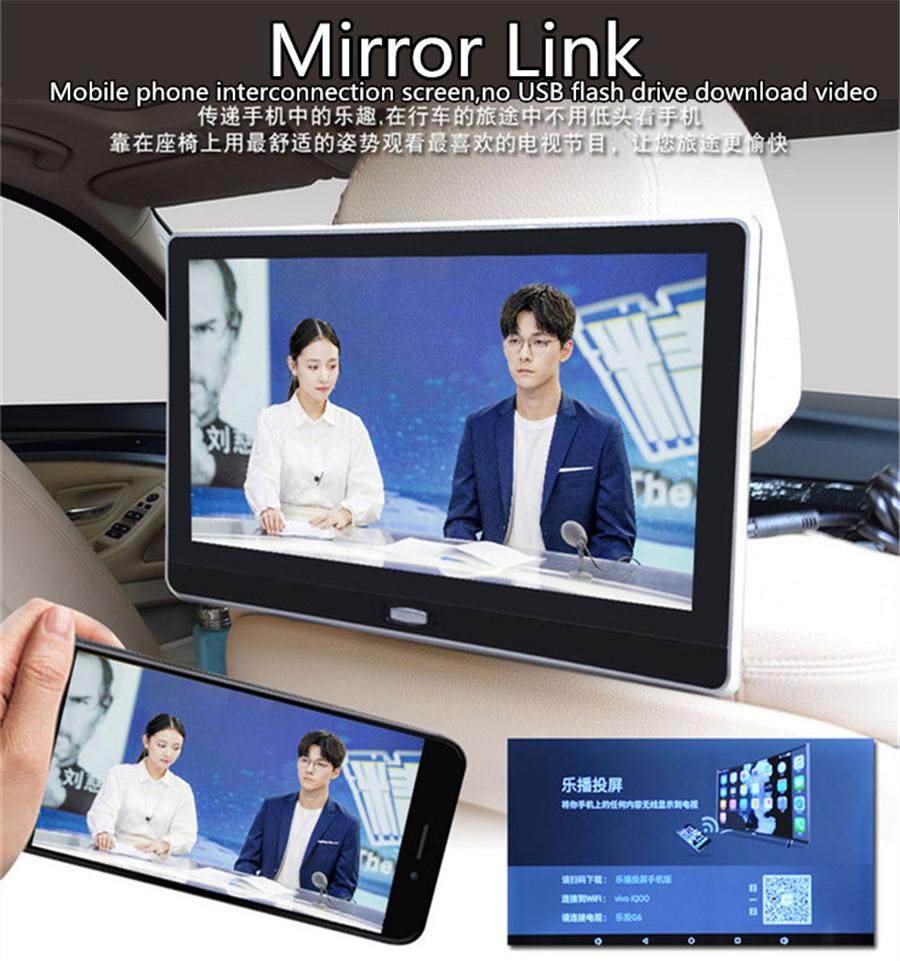 2PC 11.6 inch HD 1080P Android 7.0 RAM 2GB ROM 16GB Quad-core WIFI 3G/4G BT HDMI Mirror Link OBD TPMS FM Headrest Rear Seat Monitors Touch Screen