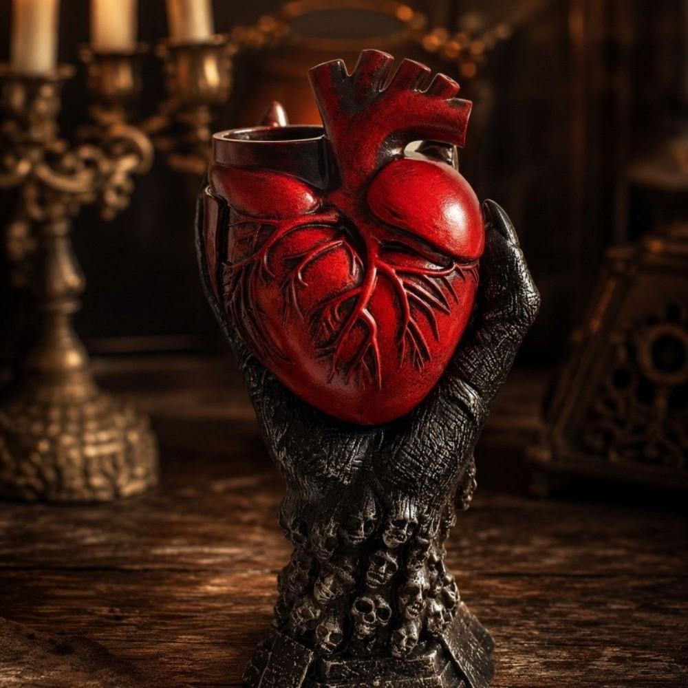 Nordic Style Heart-shaped Vase Heart-shaped Flower Pot Resin Vase Home Decor
