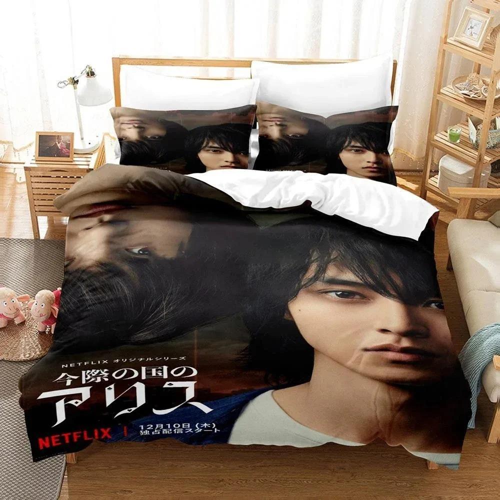 Comforter 3D Alice In Borderland Season 2 Bedding Set For Boys Bedroom Single Double Full Queen King Size