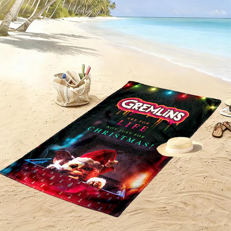 Gremlins: Chaos Curiosity beach towel soft beach seaside quick-drying swim towel Absorbent bath towel beach Outdoor picnic beach mat Fashion printing