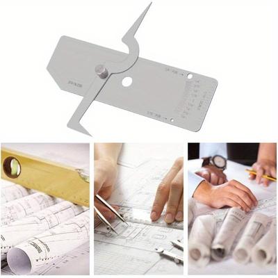 1 Set Calibrator Sudură V-WAC Unelte Sudură Oțel Inoxidabil Unelte Inspecție Sudură Calibrator Adâncime Inch