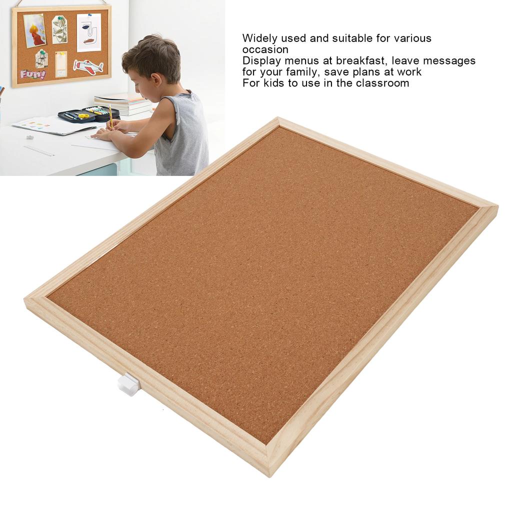 2Pcs Cork Boards 30X40Cm With Wooden Frame  Walls Decorative Hanging Pin Notice Memo Bulletin Board Cork Boards
