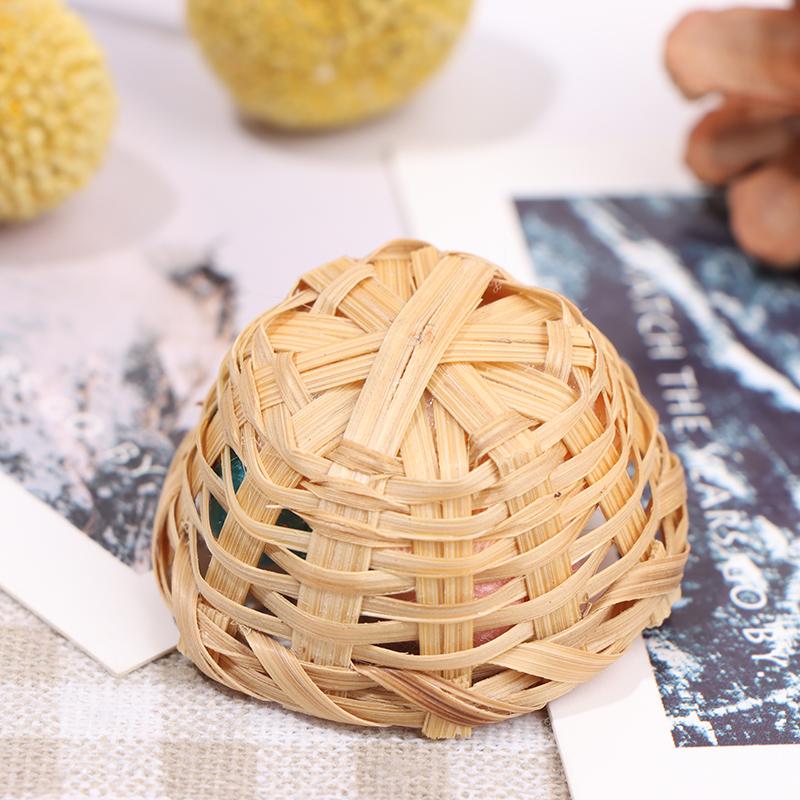 Wollstricken Heimarbeit Bambuskorb Nadelkugeln von 1/12 Puppenhaus Miniatur