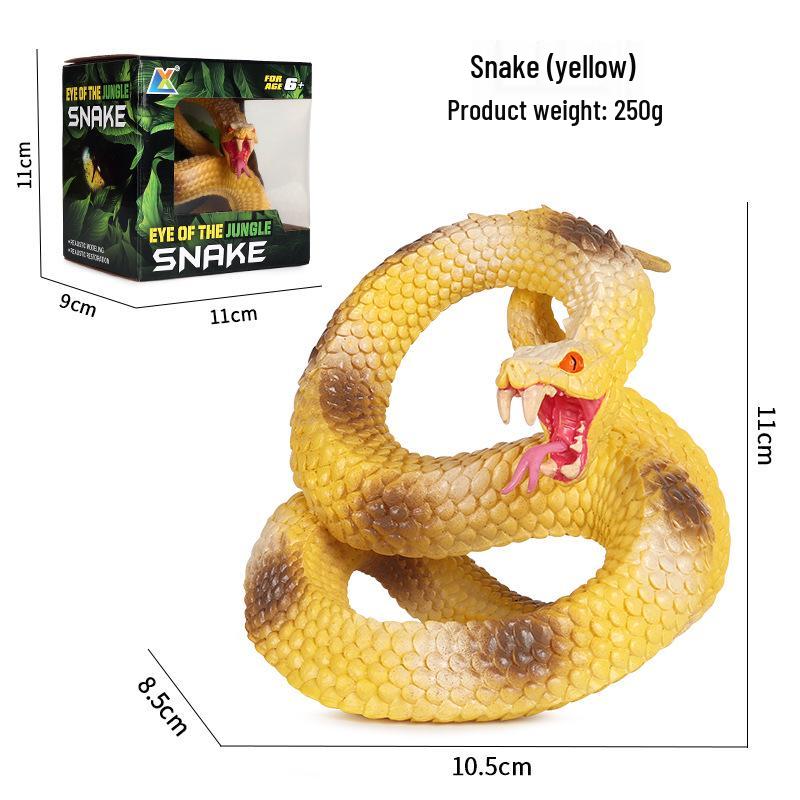 Large Children s Golden Python Prank Toy - Coiled Amphibious Reptile Simulation Model