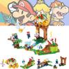 Colorful Super Mario Bros Dolls Luigi Peach Bowser Toad Building Blocks