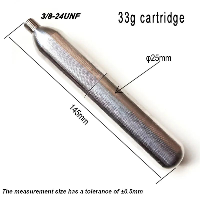 Refillable Co2 Cartridge 3/8-24UNF Threaded for Home Homebrew Soda Beer Brewing Juice Ball Rechargeable Reusable Life Vest Tire