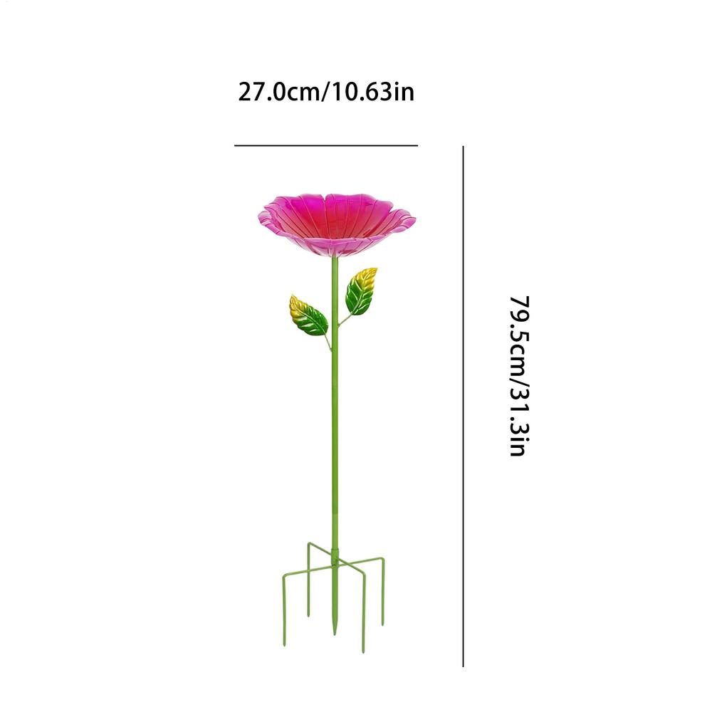 Bird Bath For Outside Metal Rustproof All-Weather Birdbath Outdoor Garden Bath Bowl Feeder For Yard Patio Deck Porch Backyard