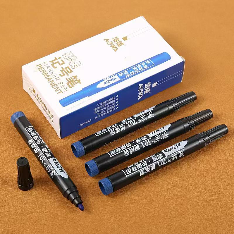 Large Capacity Refillable Black Oil-Based Waterproof Marker with Thick Tip for Express Logistics