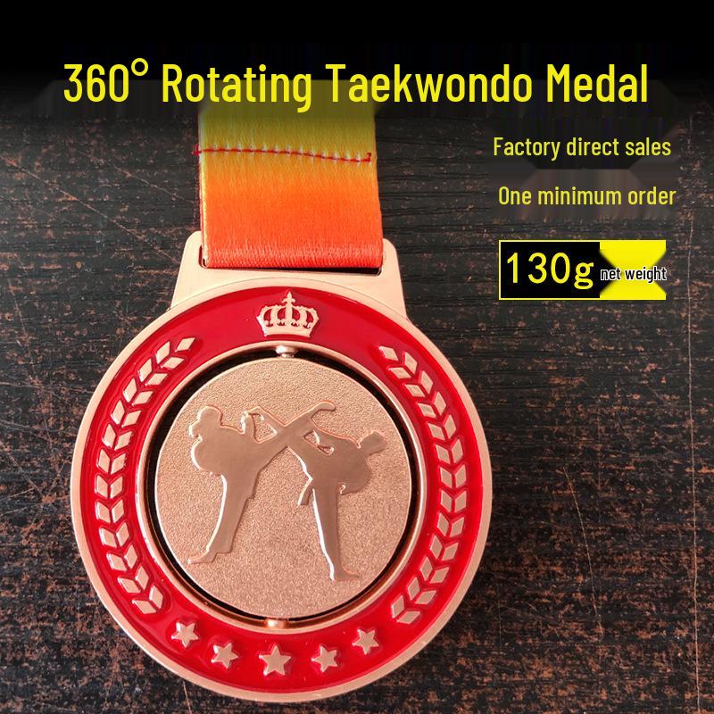 Gold Taekwondo & Marathon Children s Medal Plaque tb-591579500270
