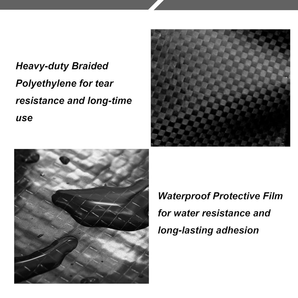 PlusRoc RV Underbelly Material RV Underbelly Tape Waterproof Flex Belly Tape With Permanent Sealing Adhesive For Mobile Home, Camper Travel Trailer,