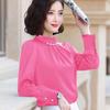 Women's Satin Long Sleeve Shirt Slim Top Workwear Loose Plus Size office Shirt
