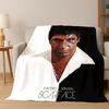 Scarface Classic Movie Tony Flannel Blanket Soft Warm Blanket Throw Blanket for Bedroom Living Room Bed Travel Picnic Gift kid