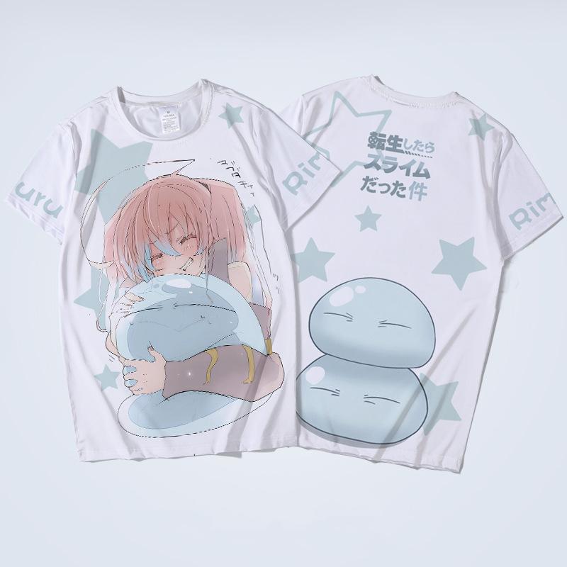 Anime trička Tenkrát jsem se reinkarnoval jako sliz 3D tištěný streetwear Muži Ženy Tričko nadměrné velikosti Harajuku Dětská trička Topy