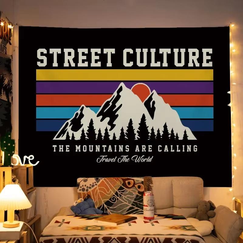 

VIKAMA Summer Theme Tapestry Hawaiian Desert Camping Living Room Camper Decoration Room Decoration 74x94cm(29x37in)