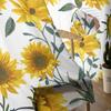 Sunflower Texture Retro Sheer Curtains for Living Room Decoration Window Curtains for Kitchen Tulle Voile Organza Curtains