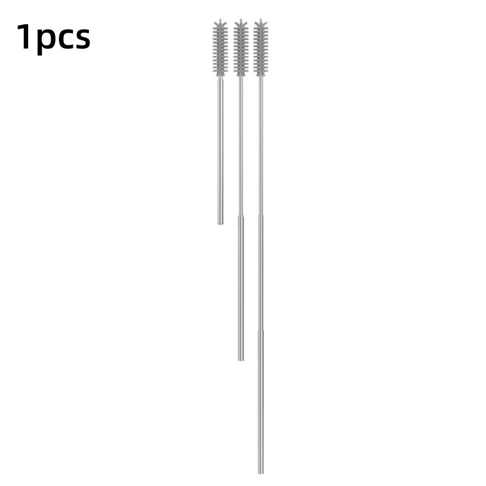 Heat Resistant Silicone Straw Brush 304 Stainless Steel Tube Cleaner  Straw Maintenance