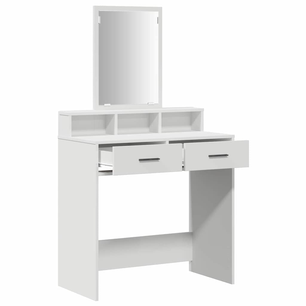 Makeup Table with Drawers White 79 x 41 x 140 cm Engineered Wood
