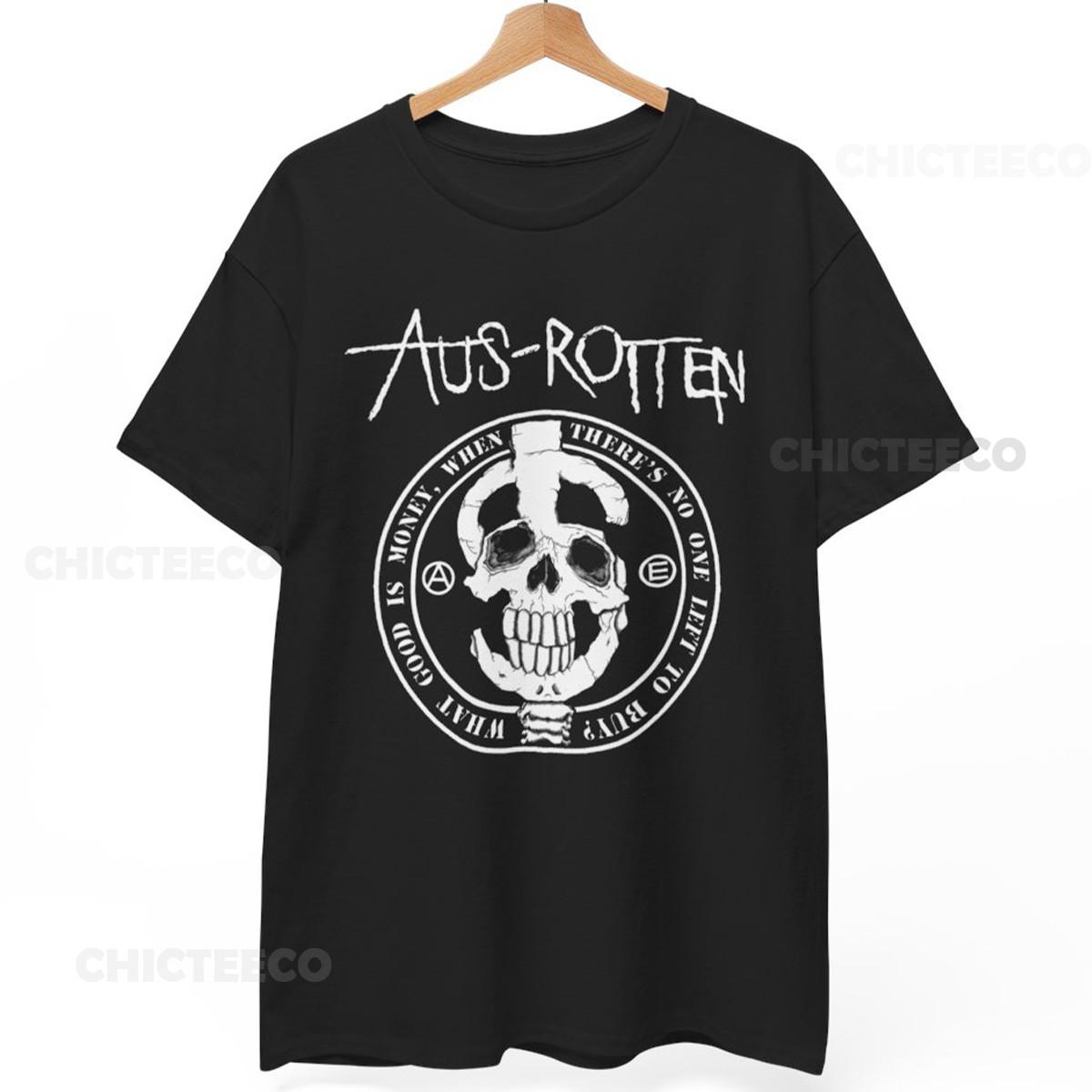 AusRotten What Good Is Money TShirt AnarchoPunk Crust Hardcore Unisex Tee S