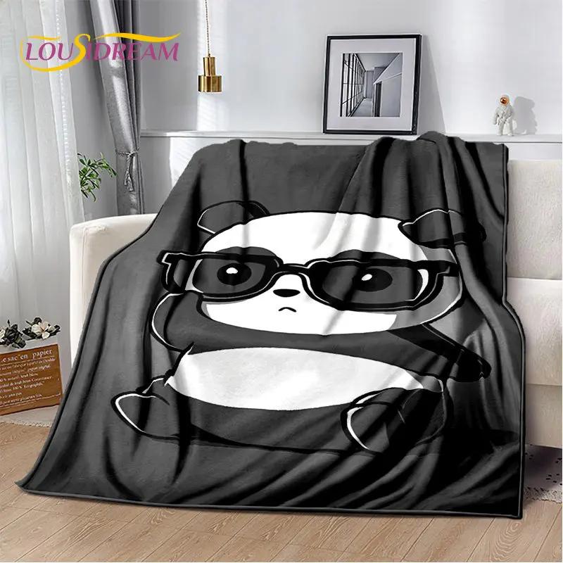 3D Cartoon Cute Panda Blanket,Flannel Blanket Throw Blanket,Kid Warm Blanket for Home Living Room Bedroom Beds Sofa Picnic Cover