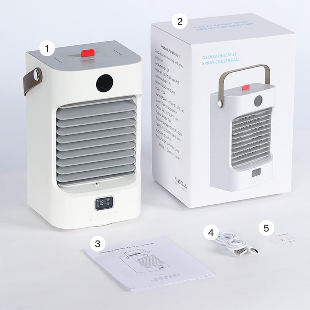 Air Cooler Air Conditioner Fan Fans with LED Night Light Mist Humidifier Home Room Bedroom