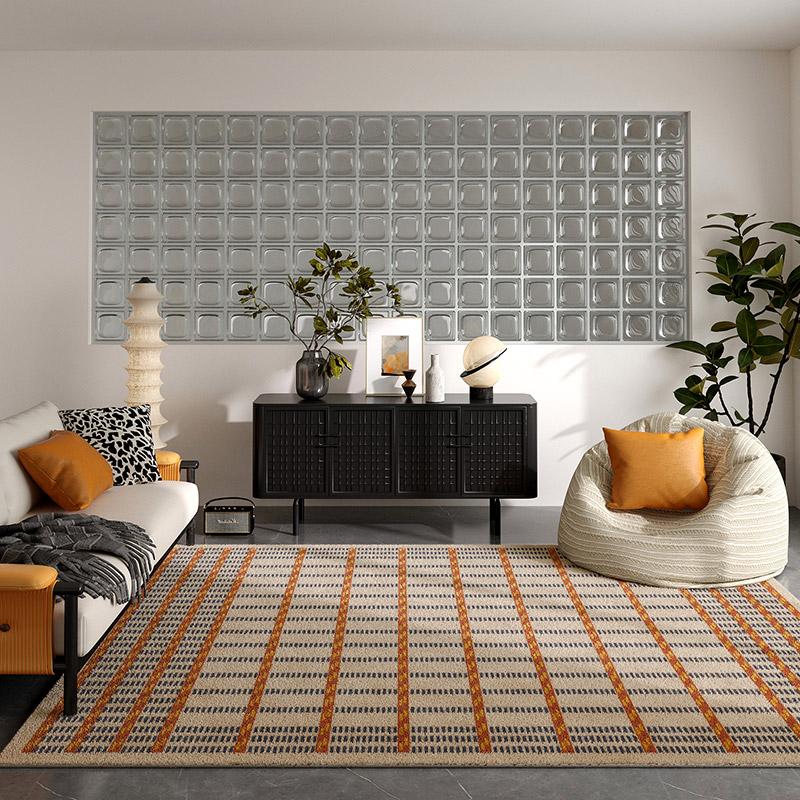 

Ретро Клетчатый Декор Гостиной Ковер Гардеробная Ковер Большой Площади Ковры в Скандинавском Стиле для Спальни Дома Пушистый Мягкий Плюшевый Коврик 80x120cm