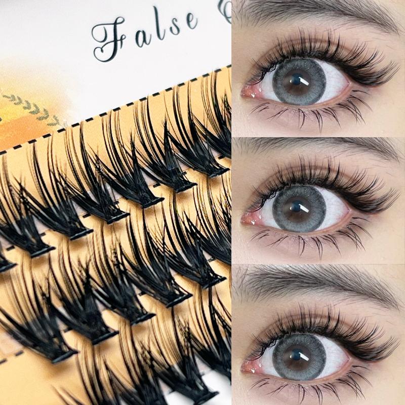 80 Cluster DIY Eyelash Segmented False Eyelash Bundle Eyelash String Fox Eye Natural Makeup Products