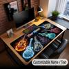 Music Guitar Theme Custom Mouse Pad Personalized With Name Text Customized Desk Mat For Office Home Decor