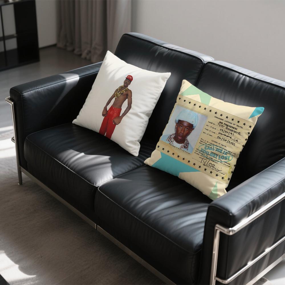 Rapper T-Tyler-ES The C-Creator cushion cover Square Sofa Cushion Cover Casual Skin-Friendly Comfortable Pillow Cover