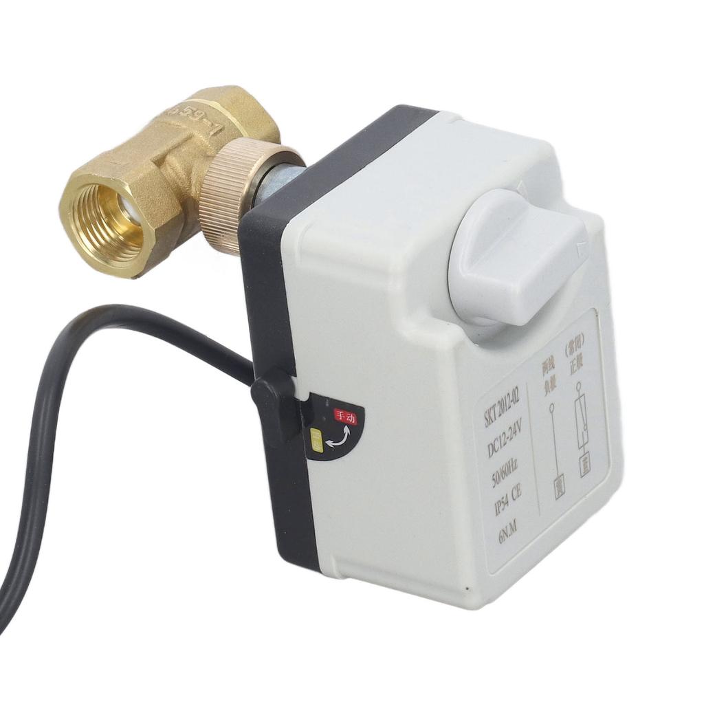 Motorisiertes Kugelhahn Manuell Automatisch 2-Draht 2-Wege Normalerweise Geschlossen DN15 Elektrisches Kugelhahn DC12‑24V