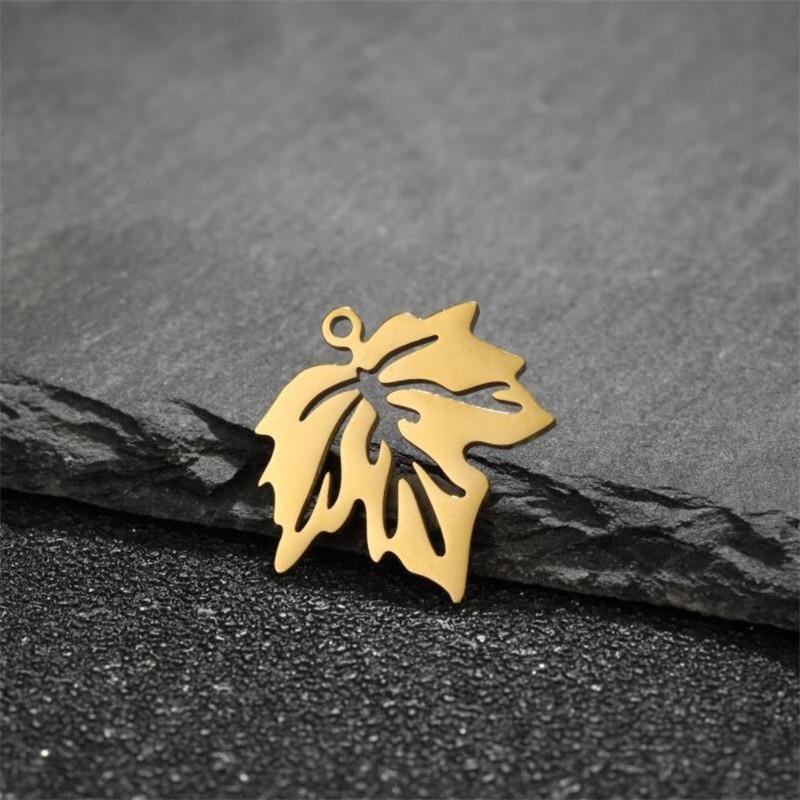5Pcs/Lot Mini Stainless Steel Charms Fashion Metal Leaf Flower Butterfly Sun Pendants for Makings DIY Jewelry Handmade Craft