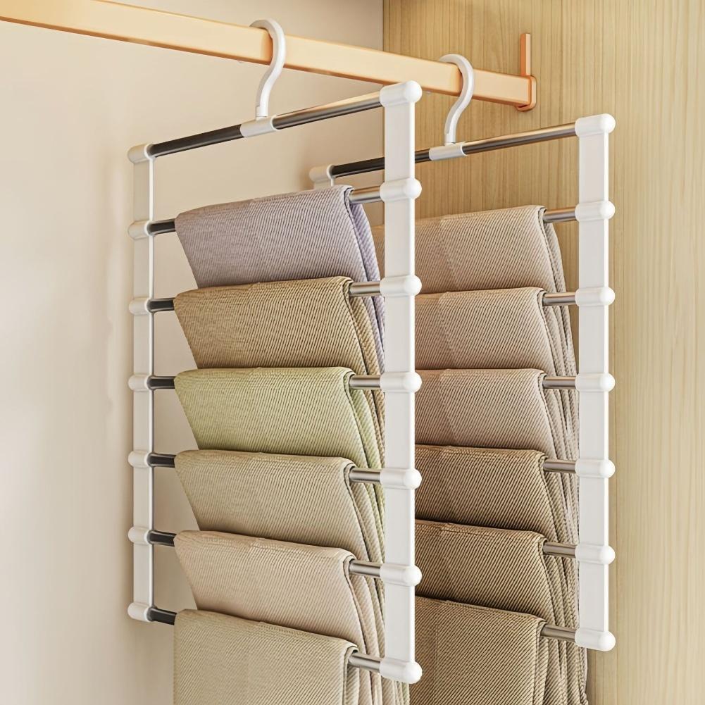 Foldable Multi Functional Pants Hanger Stainless Steel 2PCS Space Saving Design Seven-two mounts 930₽
