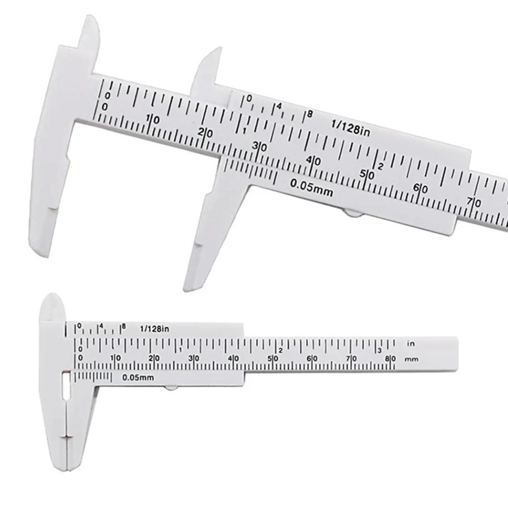 80mm Mini Plastic Sliding Vernier Caliper Gauge Measure Tool Ruler Micrometer Hand Tool