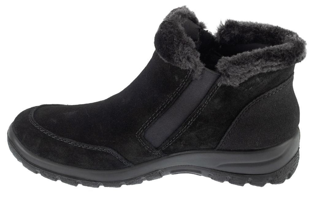 RIEKER Stiefeletten, schwarze Winterstiefel für Damen